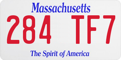 MA license plate 284TF7