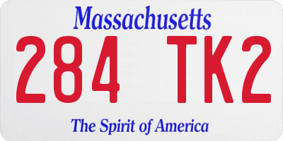 MA license plate 284TK2
