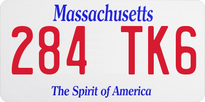 MA license plate 284TK6