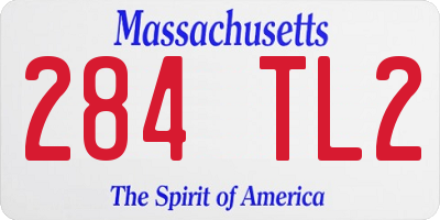 MA license plate 284TL2