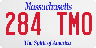 MA license plate 284TM0