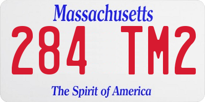 MA license plate 284TM2