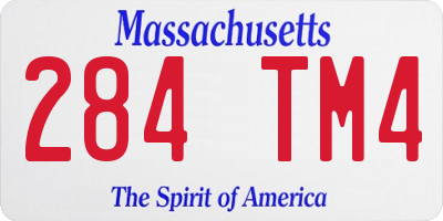 MA license plate 284TM4