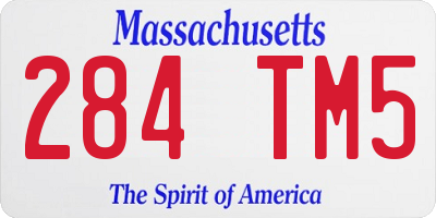 MA license plate 284TM5