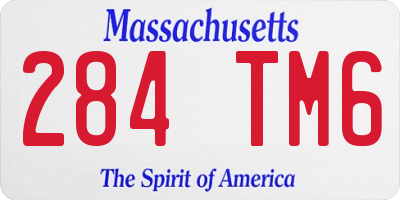 MA license plate 284TM6