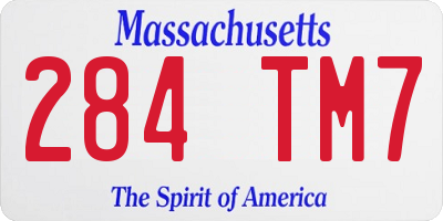 MA license plate 284TM7