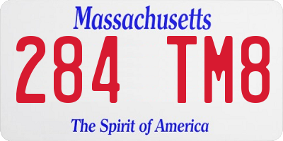 MA license plate 284TM8