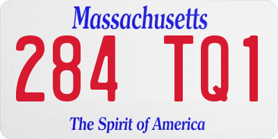MA license plate 284TQ1