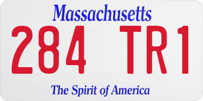 MA license plate 284TR1