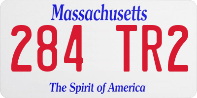 MA license plate 284TR2
