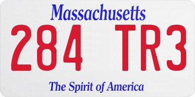 MA license plate 284TR3