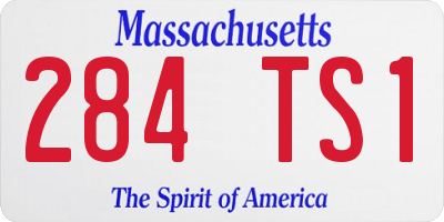 MA license plate 284TS1