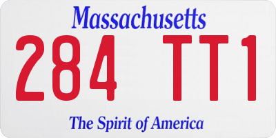 MA license plate 284TT1
