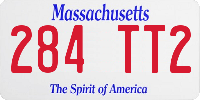 MA license plate 284TT2
