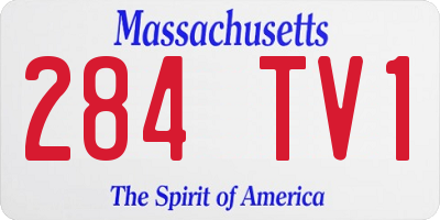 MA license plate 284TV1