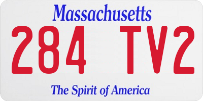 MA license plate 284TV2