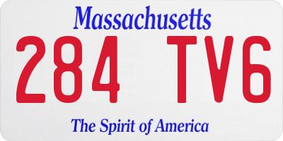 MA license plate 284TV6