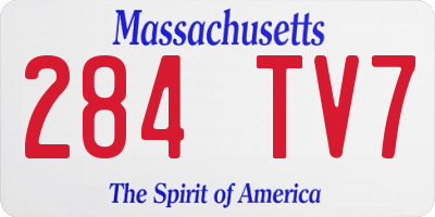 MA license plate 284TV7