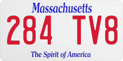 MA license plate 284TV8