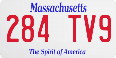 MA license plate 284TV9