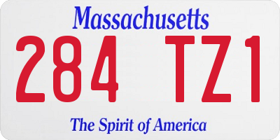 MA license plate 284TZ1
