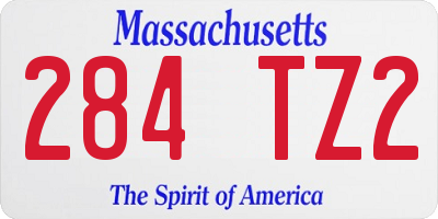 MA license plate 284TZ2