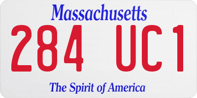 MA license plate 284UC1