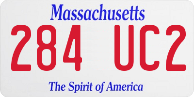 MA license plate 284UC2