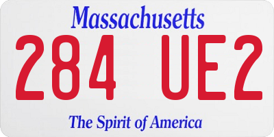 MA license plate 284UE2