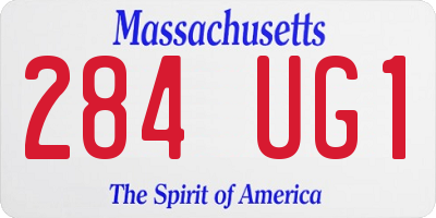 MA license plate 284UG1