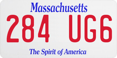 MA license plate 284UG6
