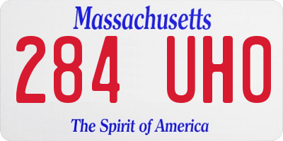 MA license plate 284UH0
