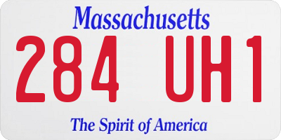 MA license plate 284UH1