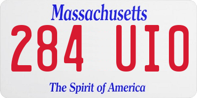 MA license plate 284UI0