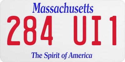 MA license plate 284UI1