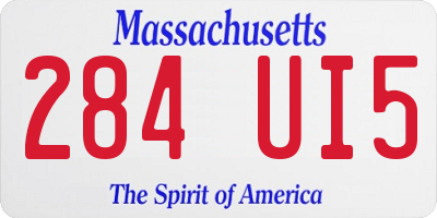 MA license plate 284UI5