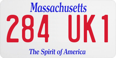 MA license plate 284UK1