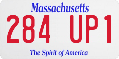 MA license plate 284UP1