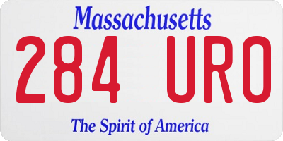 MA license plate 284UR0