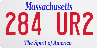 MA license plate 284UR2