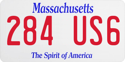 MA license plate 284US6