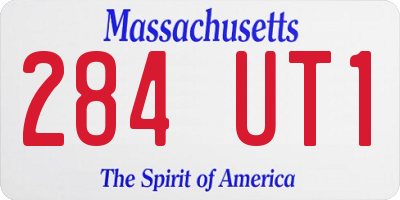 MA license plate 284UT1