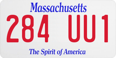 MA license plate 284UU1