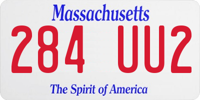 MA license plate 284UU2