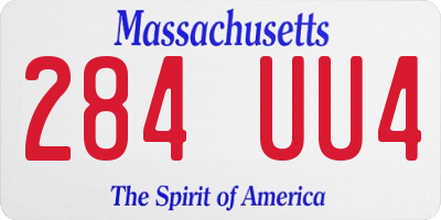 MA license plate 284UU4