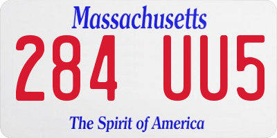 MA license plate 284UU5