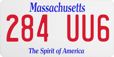 MA license plate 284UU6