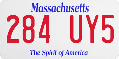 MA license plate 284UY5