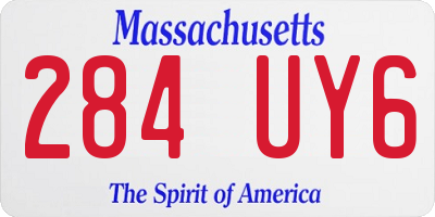 MA license plate 284UY6