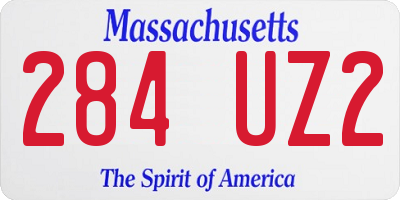 MA license plate 284UZ2
